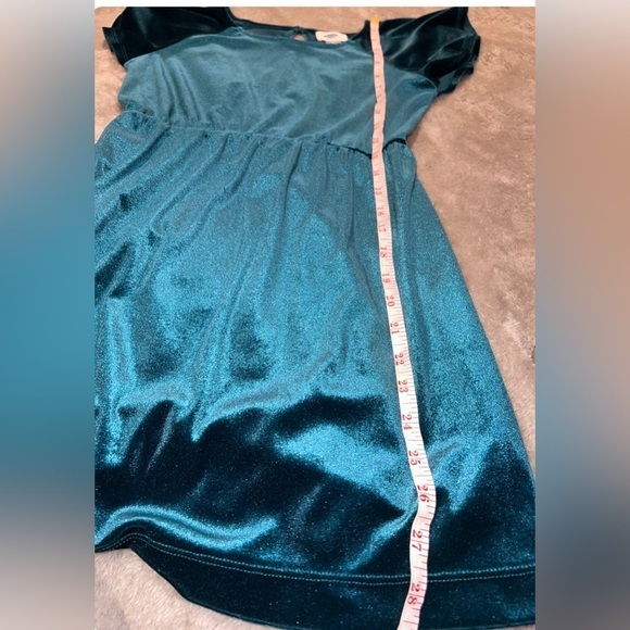 OLD navy teal dress size girls size 8 butterfly sleeves spring easter blue/Green - Picture 6 of 8